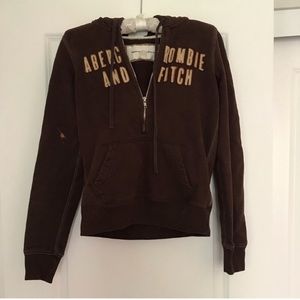 Abercrombie and Fitch brown zip up hoodie